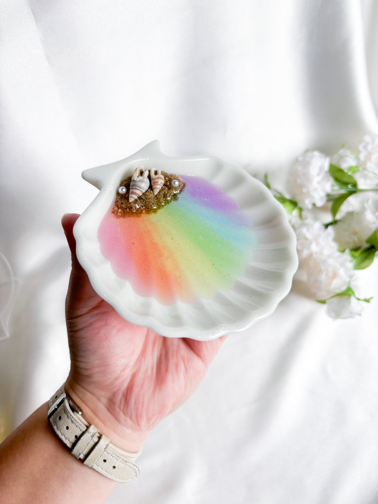 Rainbow Seashell Tray