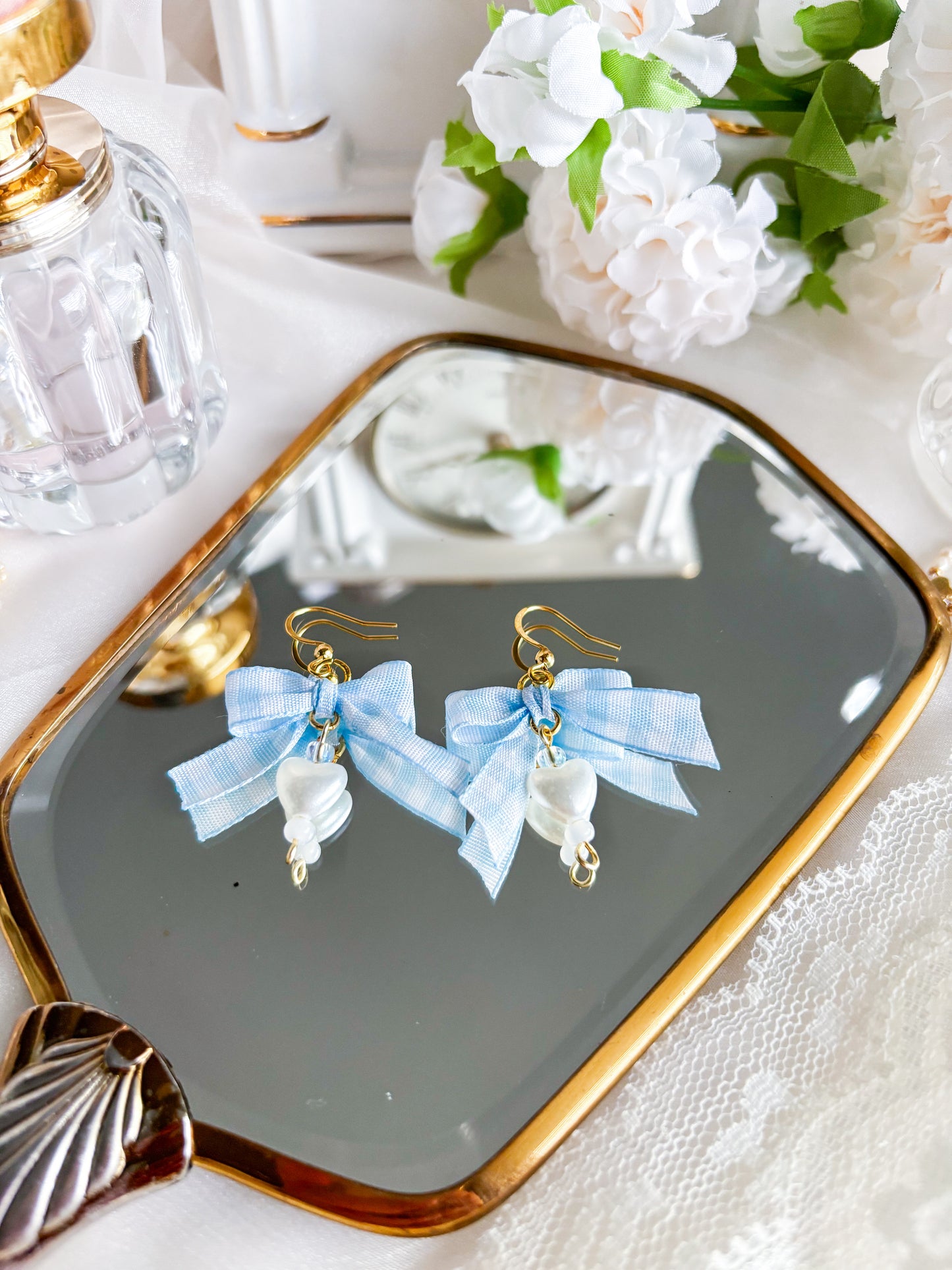 Pearl Bow Earrings