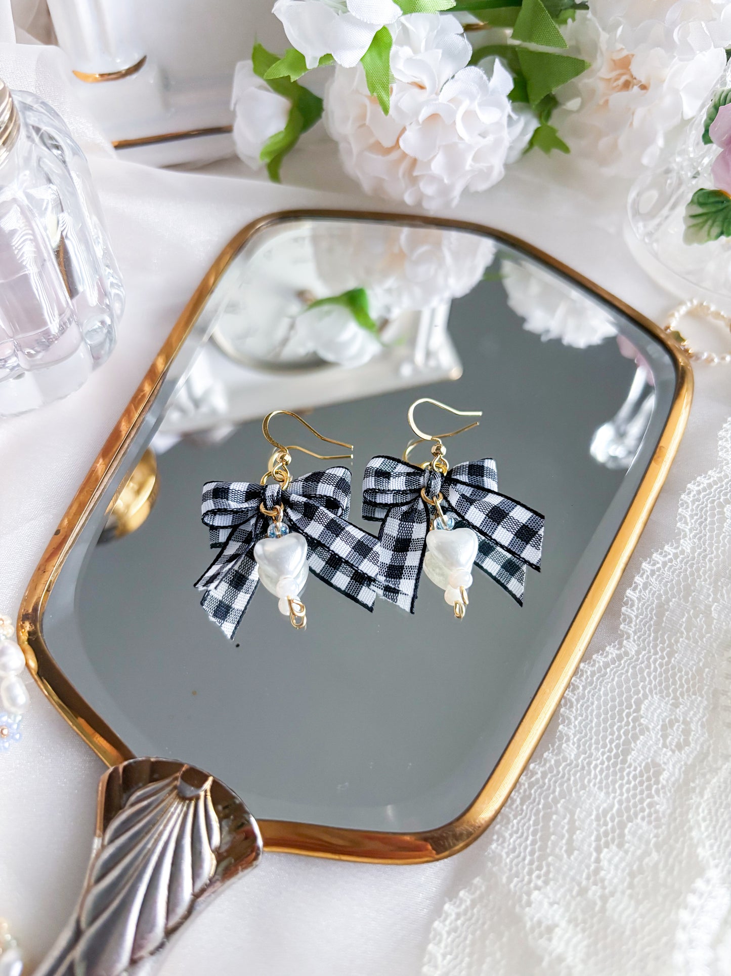 black heart earrings