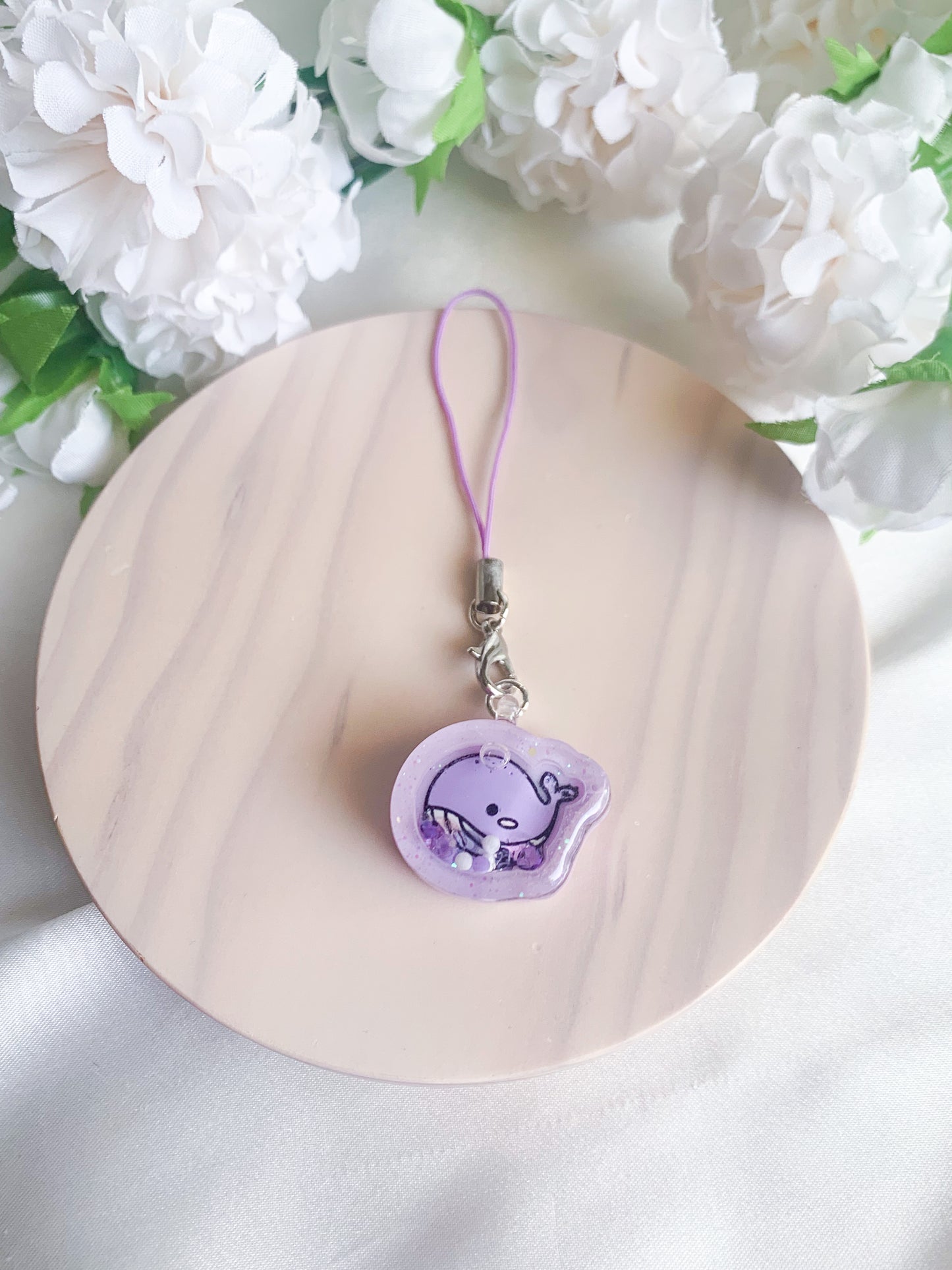 Mini Whale Shaker Phone Charm