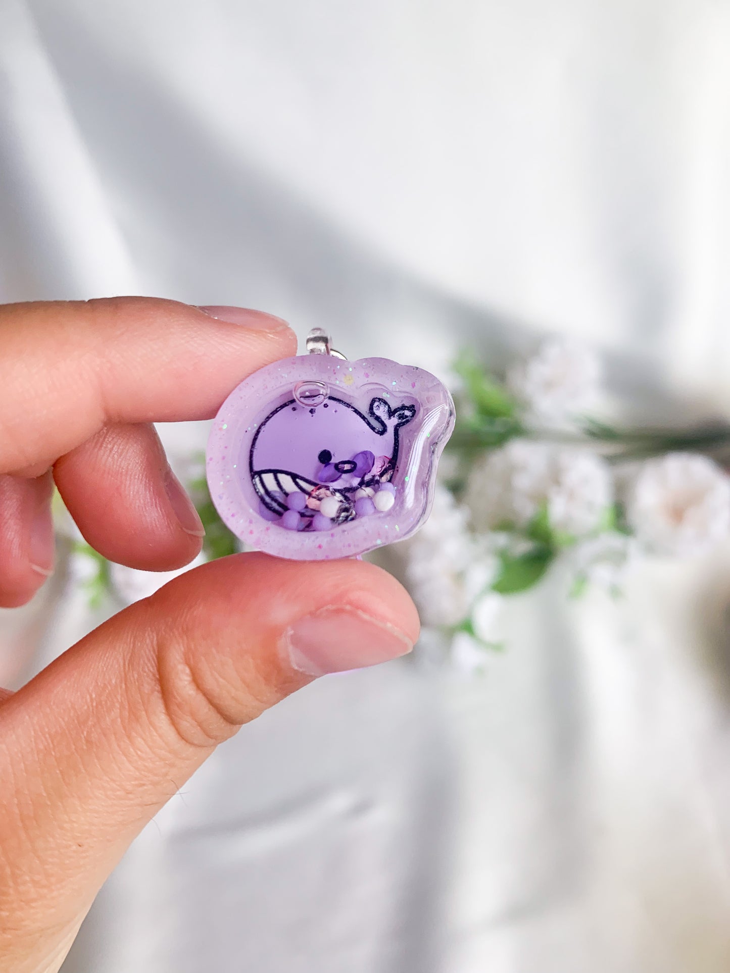 Mini Whale Shaker Phone Charm