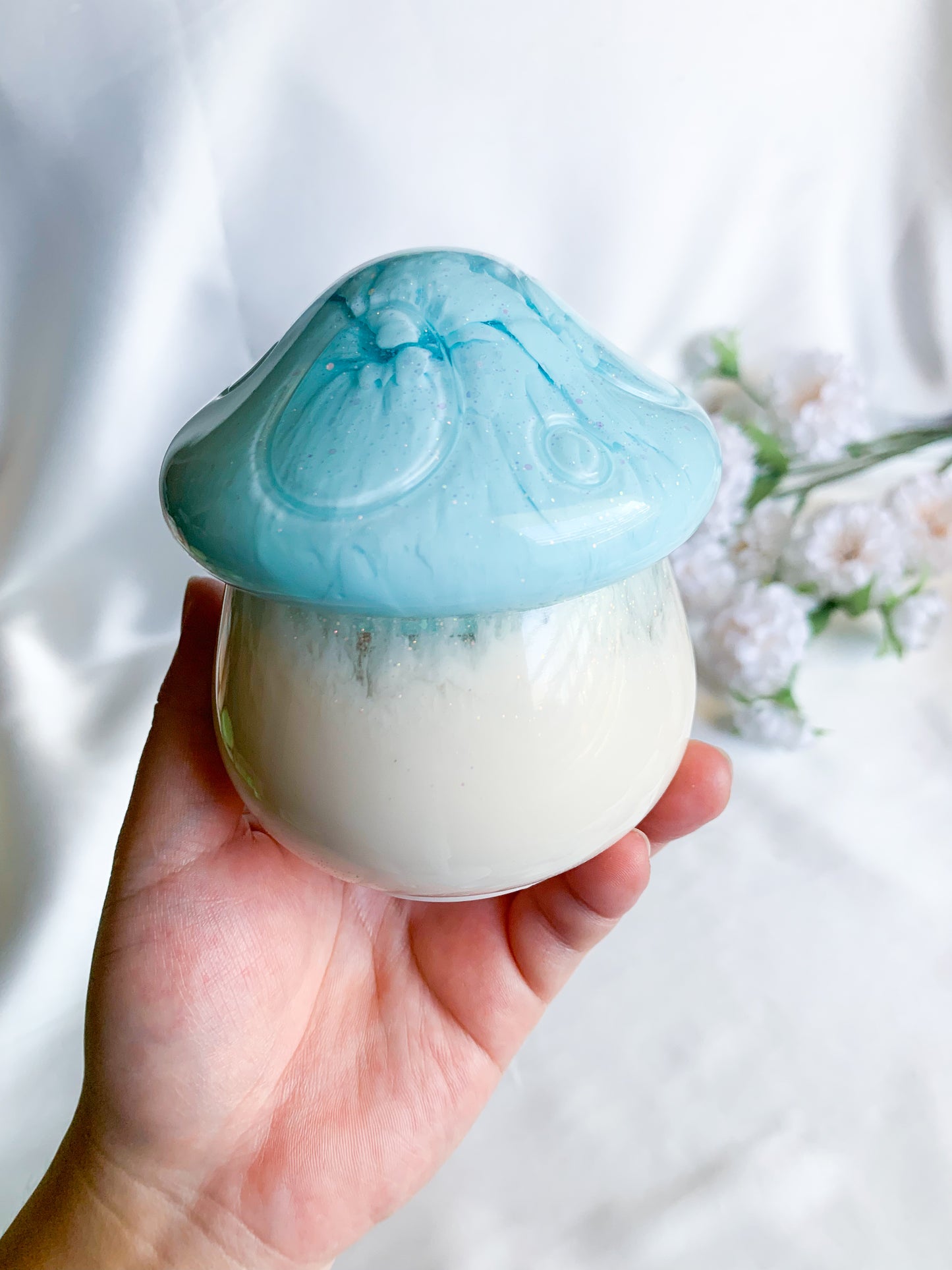 Kawaii Sky Blue Mushy Jar