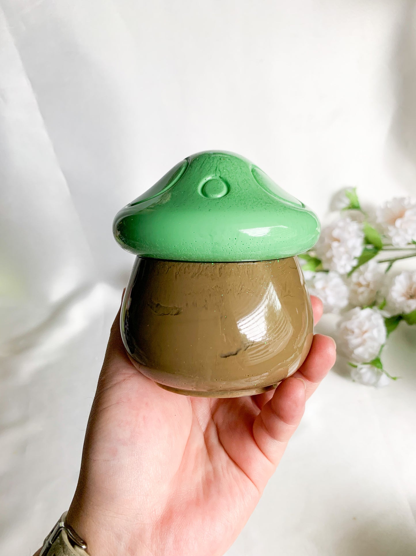 Green Mushroom Jar