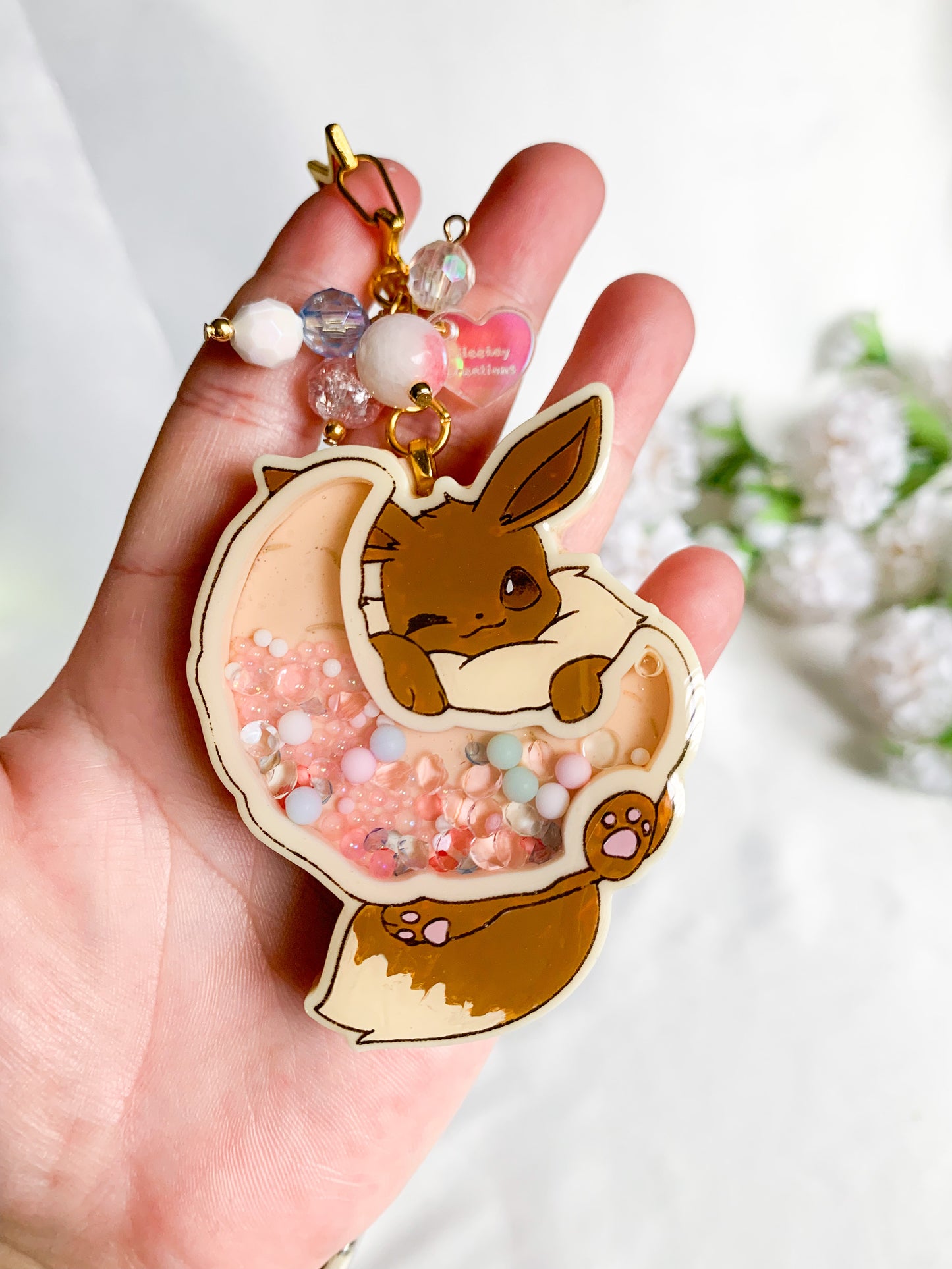 Poke Croissant Shaker Keychain