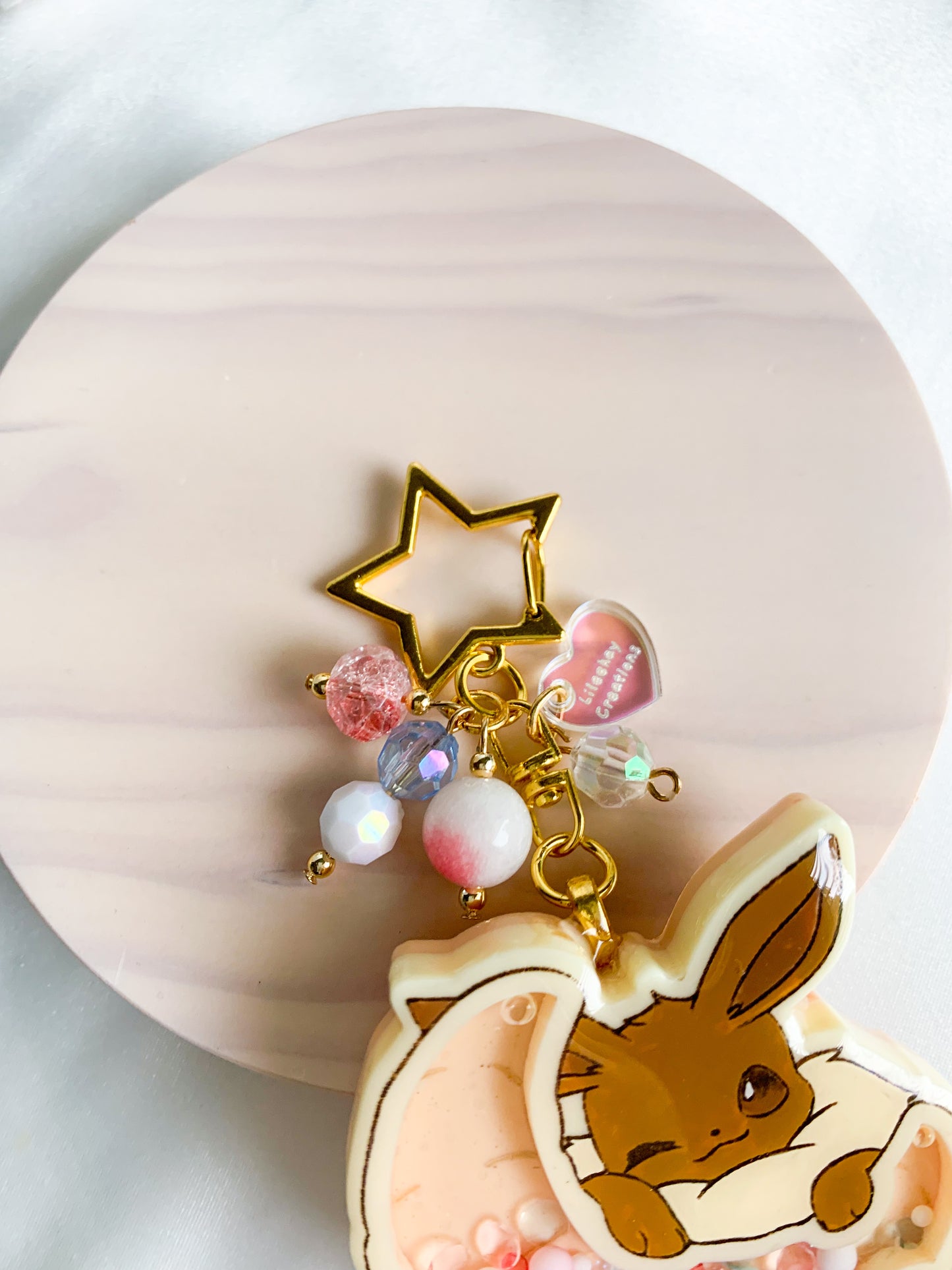 Poke Croissant Shaker Keychain