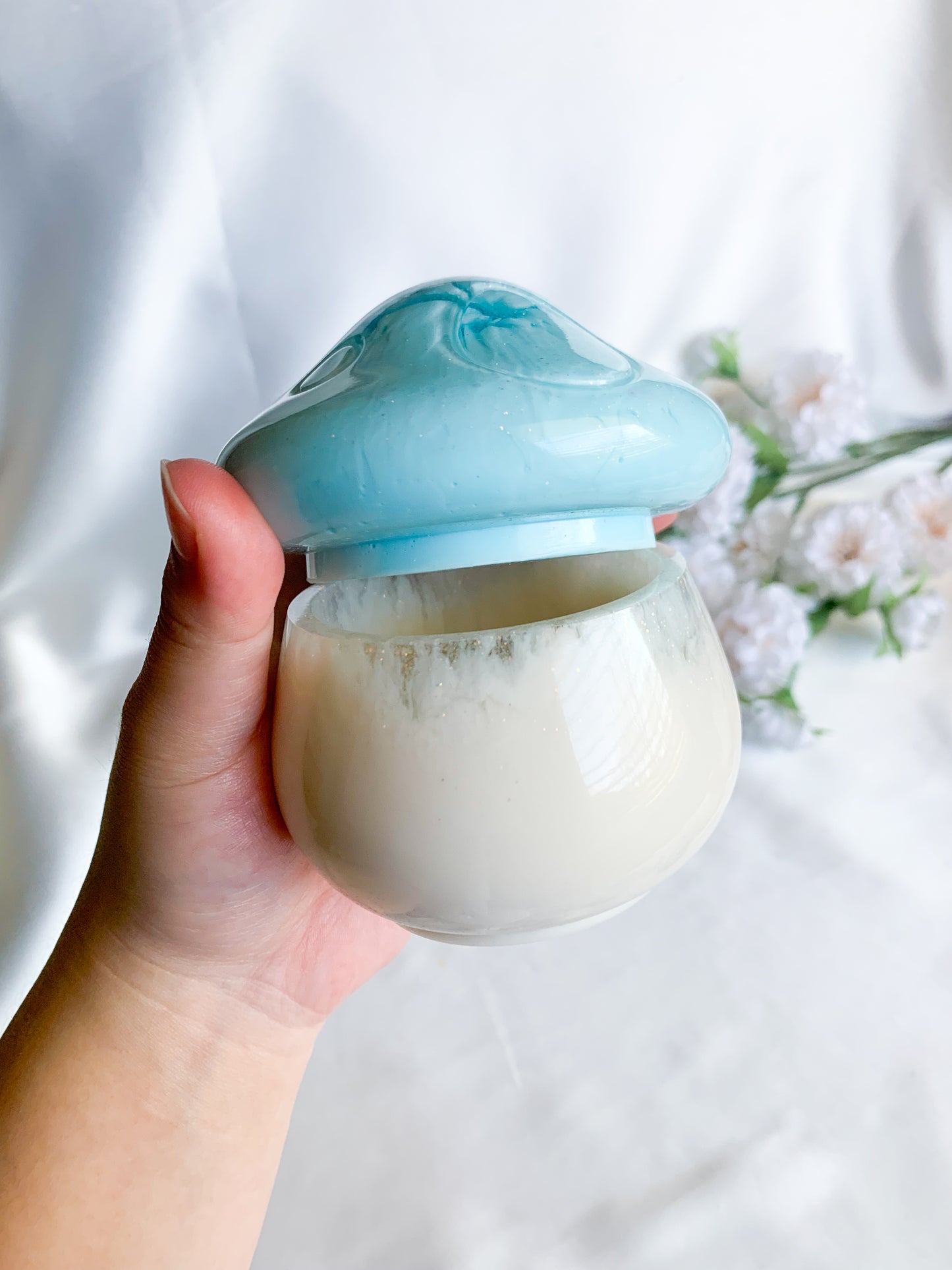 Kawaii Sky Blue Mushy Jar